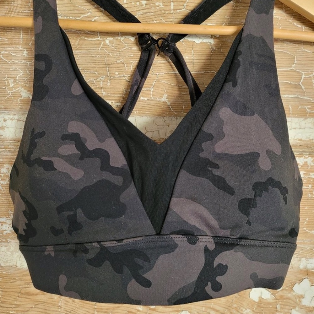 ZYIA Active Forest Camo Adjustable Mesh Sports Bra XL - Picture 2 of 5